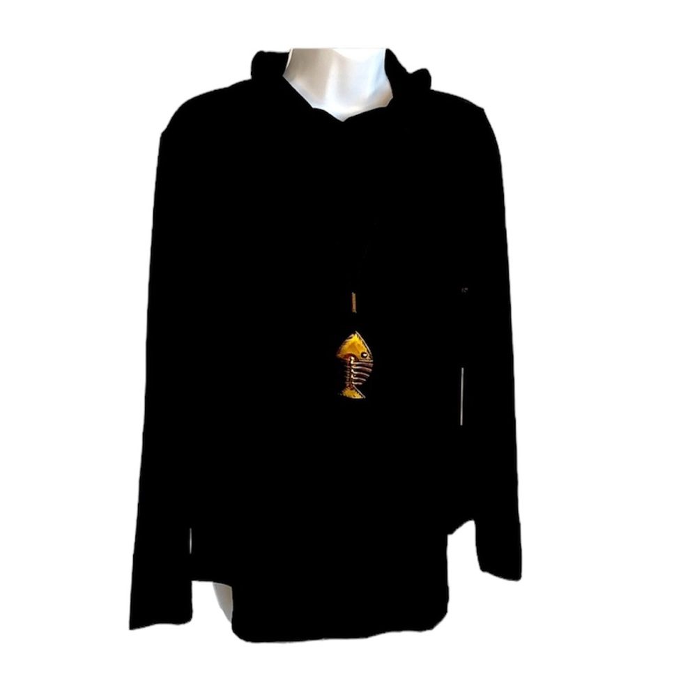 Ava James Cowl Neck Long Sleeve Tee Shirt L